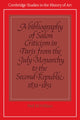 Book cover of: Bibliography of Salon Criticism in Paris from the July Monarchy to the Second Republic, 1831–1851: Volume 2
