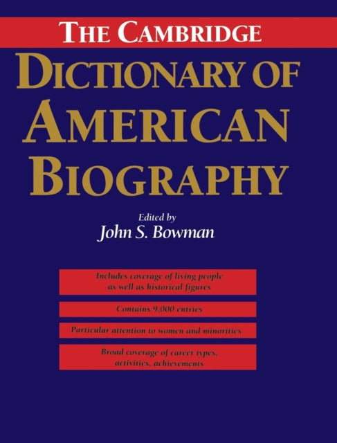 Book cover of: Cambridge Dictionary of American Biography