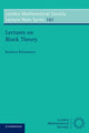 Book cover of: Lectures on Block Theory