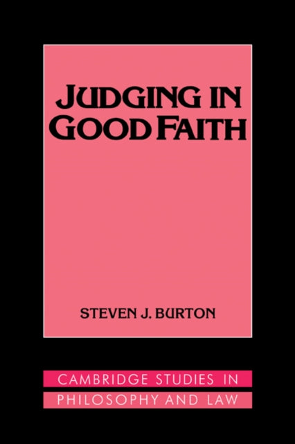 Book cover of: Judging in Good Faith