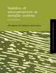 Book cover of: Stability of Microstructure in Metallic Systems