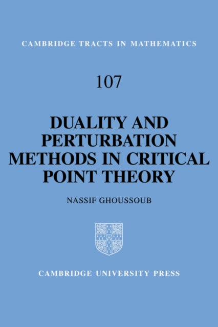 Book cover of: Duality and Perturbation Methods in Critical Point Theory
