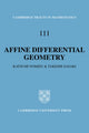 Book cover of: Affine Differential Geometry. By: Katsumi Nomizu