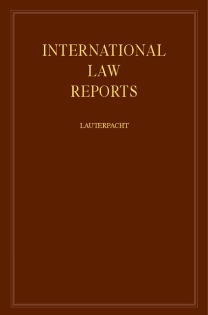 Book cover of: International Law Reports