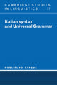 Book cover of: Italian Syntax and Universal Grammar