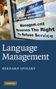 Book cover of: Language Management. By: Bernard Spolsky