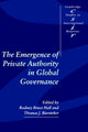 Book cover of: Emergence of Private Authority in Global Governance
