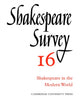 Book cover of: Shakespeare Survey. By: Allardyce Nicoll