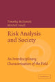 Book cover of: Risk Analysis and Society