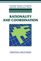 Book cover of: Rationality and Coordination. By: Cristina Bicchieri