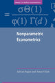 Book cover of: Nonparametric Econometrics. By: A. R. Pagan