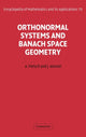 Book cover of: Orthonormal Systems and Banach Space Geometry