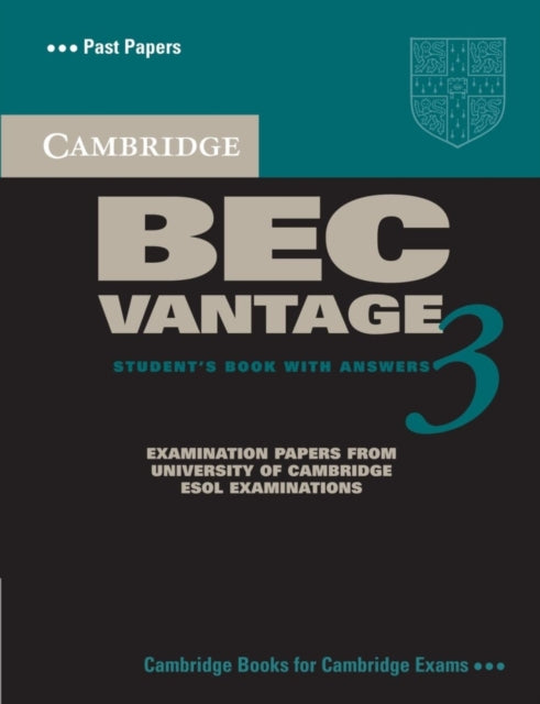 Book cover of: Cambridge BEC Vantage 3 Student's Book with Answers. By: Cambridge ESOL