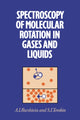 Book cover of: Spectroscopy of Molecular Rotation in Gases and Liquids. By: A. I. Burshtein