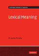 Book cover of: Lexical Meaning