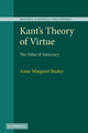 Book cover of: Kant's Theory of Virtue. By: Anne Margaret Baxley