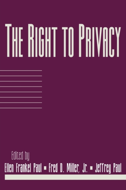 Book cover of: Right to Privacy: Volume 17, Part 2
