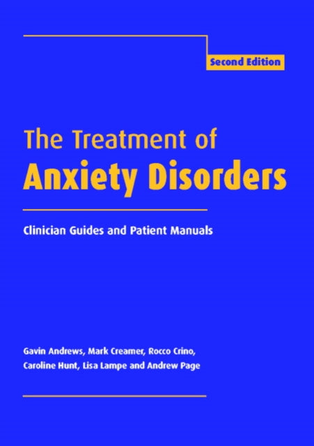 Book cover of: Treatment of Anxiety Disorders. By: Gavin Andrews