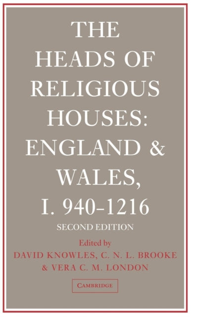 Book cover of: Heads of Religious Houses