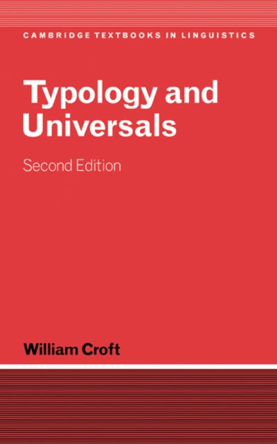 Book cover of: Typology and Universals. By: William Croft