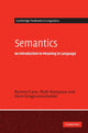 Book cover of: Semantics. By: Ronnie Cann