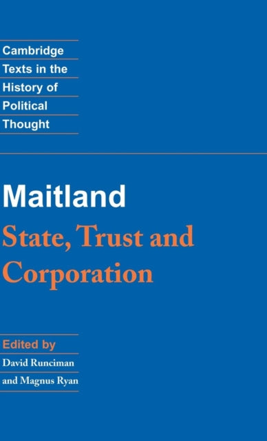 Book cover of: Maitland: State, Trust and Corporation