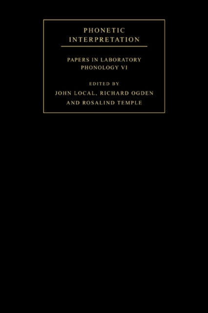 Book cover of: Phonetic Interpretation