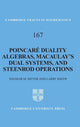 Book cover of: Poincare Duality Algebras, Macaulay's Dual Systems, and Steenrod Operations. By: Dagmar M. Meyer