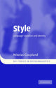 Book cover of: Style. By: Nikolas Coupland