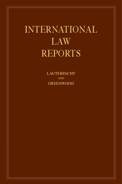 Book cover of: International Law Reports: Volume 135. By: Elihu Lauterpacht