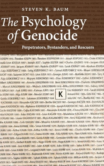 Book cover of: Psychology of Genocide. By: Steven K. Baum