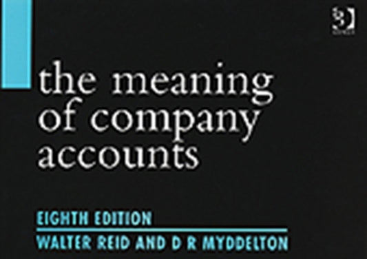 Book cover of: Meaning of Company Accounts. By: Walter Reid
