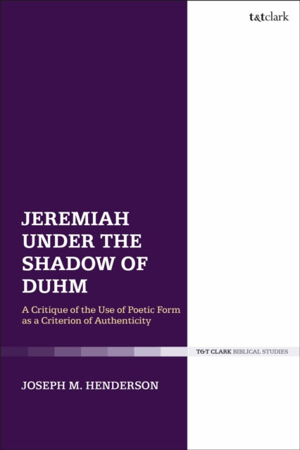Book cover of: Jeremiah Under the Shadow of Duhm. By: Joseph M. Henderson