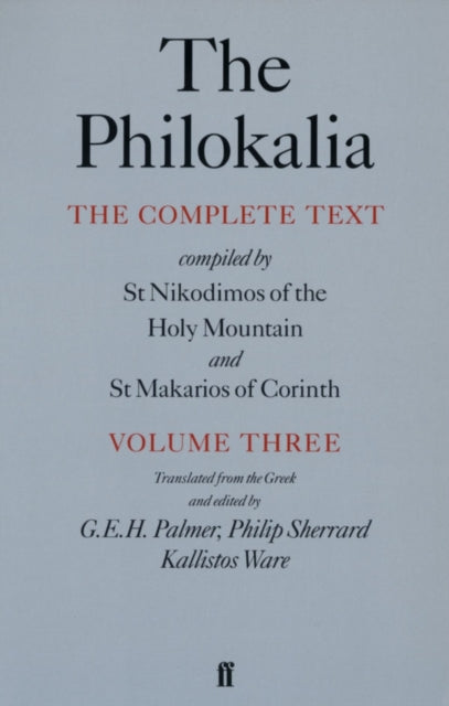 Book cover of: Philokalia Vol 3