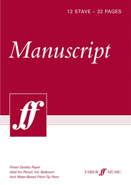Book cover of: 32-page A4 Manuscript Book, 12-stave
