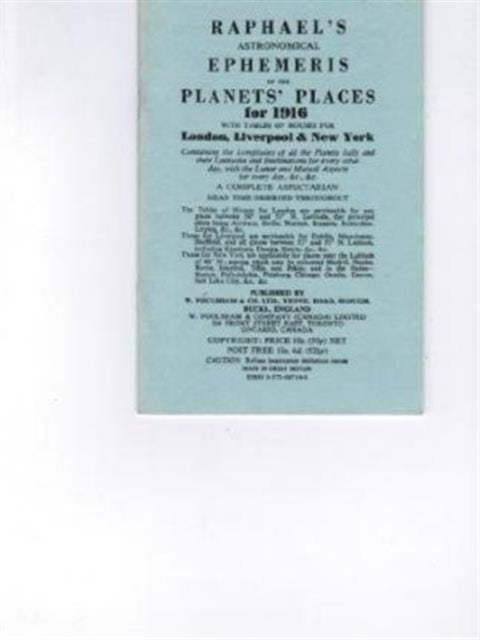 Book cover of: Raphael's Astronomical Ephemeris. By: Edwin Raphael