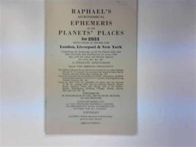 Book cover of: Raphael's Astronomical Ephemeris. By: Edwin Raphael