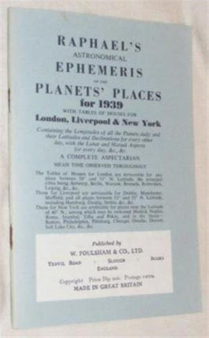 Raphael's Astronomical Ephemeris
