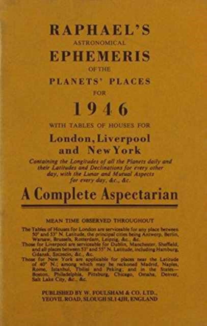 Book cover of: Raphael's Astronomical Ephemeris. By: Edwin Raphael