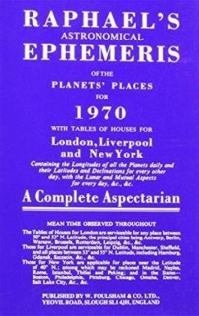 Book cover of: Raphael's Astronomical Ephemeris. By: Edwin Raphael