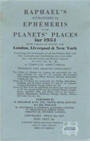 Raphael's Astronomical Ephemeris