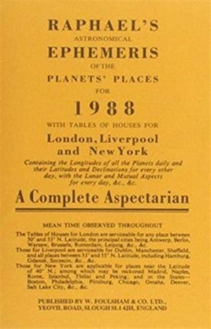 Raphael's Astronomical Ephemeris of the Planets' Places
