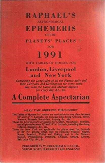 Book cover of: Raphael's Astronomical Ephemeris. By: Edwin Raphael