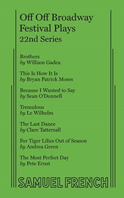 Book cover of: Off Off Broadway Festival Plays, 22nd Series