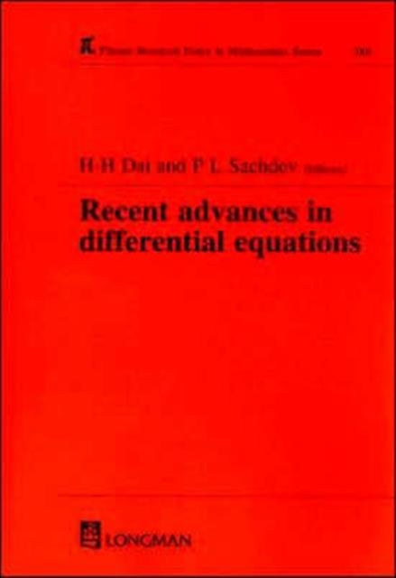 Book cover of: Recent Advances in Differential Equations. By: H-H Dai