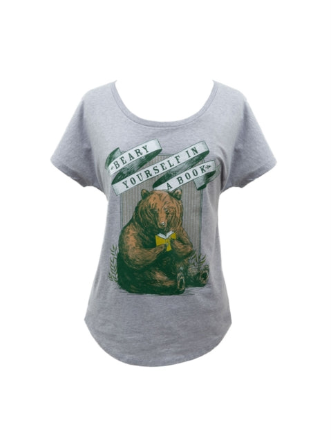Book cover of: Beary Yourself in a Book Women's Relaxed Fit T-shirt Medium