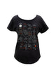 Book cover of: Haruki Murakami Novels Map Women's Relaxed Fit T-shirt Large