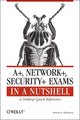 Book cover of: A+, Network+, Security+ Exams in a Nutshell. By: Pawan Bhardwaj, Pawan K. Bhardwaj