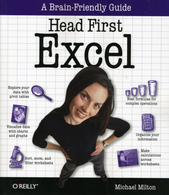 Book cover of: Head First Excel. By: Michael Milton