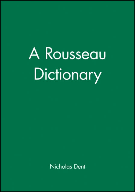 Book cover of: Rousseau Dictionary